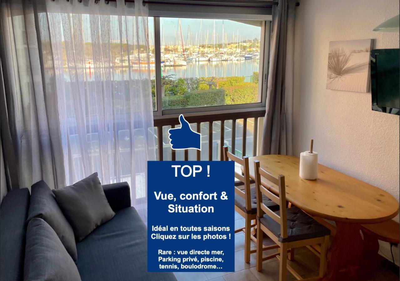 Studio Face A La Mer 4 Couchages - Gratuits Piscine Tennis Et Un Parking Prive Rare Et Tres Utile - Vue Magnifique Sur La Mer - Agreable En Toutes Saisons Ile Des Pecheurs - La Brigantine - Emplacement Et Vue Rares Au Cap D'אגדה מראה חיצוני תמונה